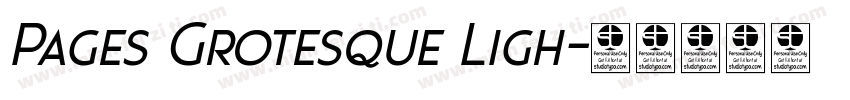Pages Grotesque Ligh字体转换